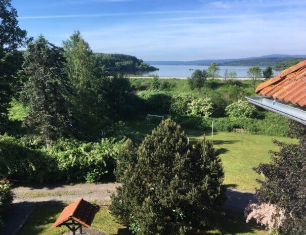 Výhled z apartmánu na Lipno